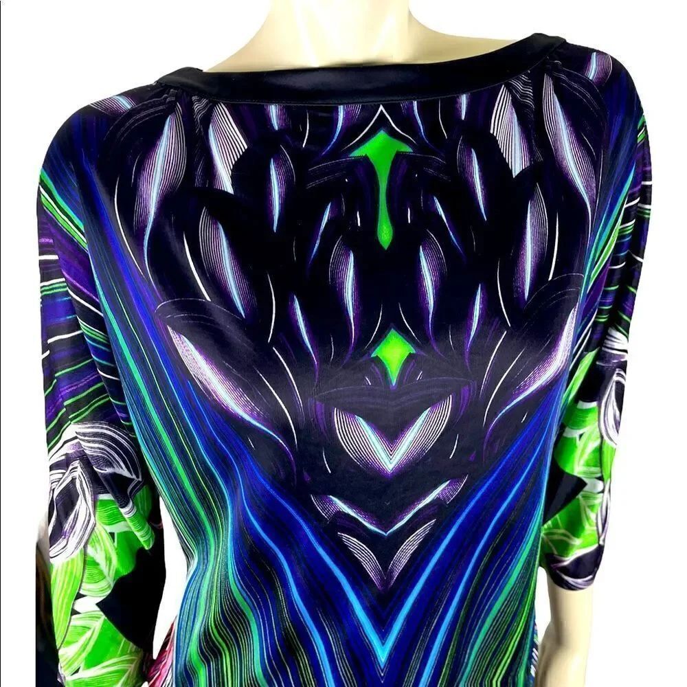 NWT Custo Barcelona Multicolored Lipgloss Mini with Batwing Sleeves Size Medium - Picture 4 of 15